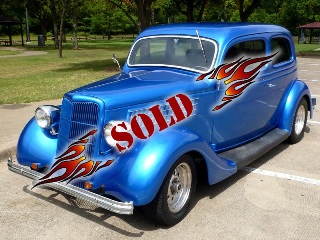 Left front 1935 Ford Model 68 Sedan