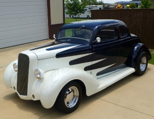 Left front 1936 Plymouth Custom Coupe