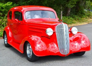 right front 1936 Chevrolet Sedan Custom