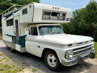 Right front 1966 Chevrolet C20 Camper Special